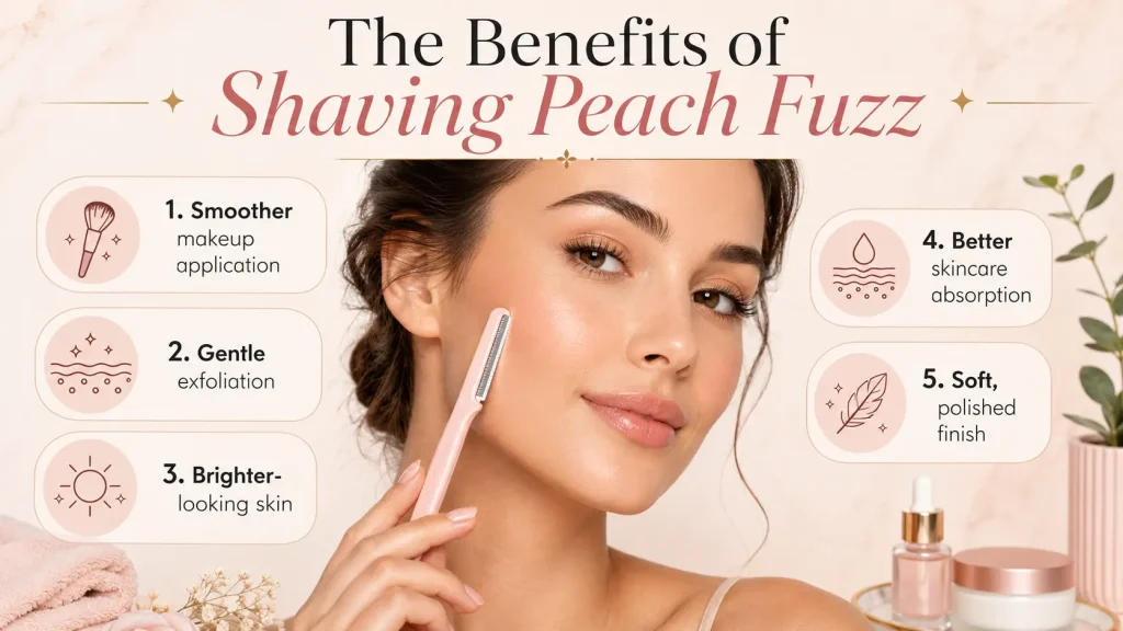 The benefits of shaving peach fuzz