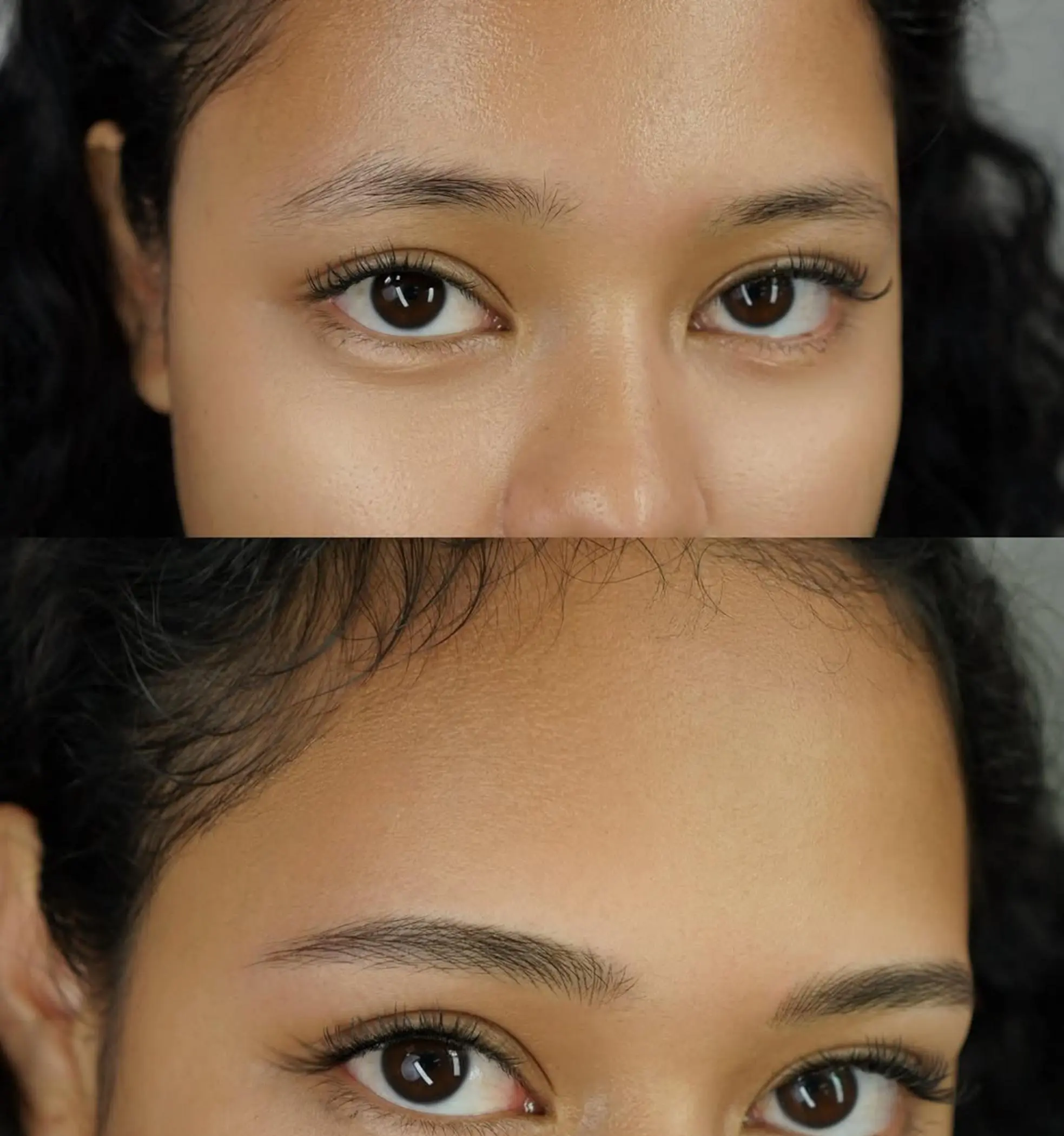 before and after eyebrow tattoo concealment