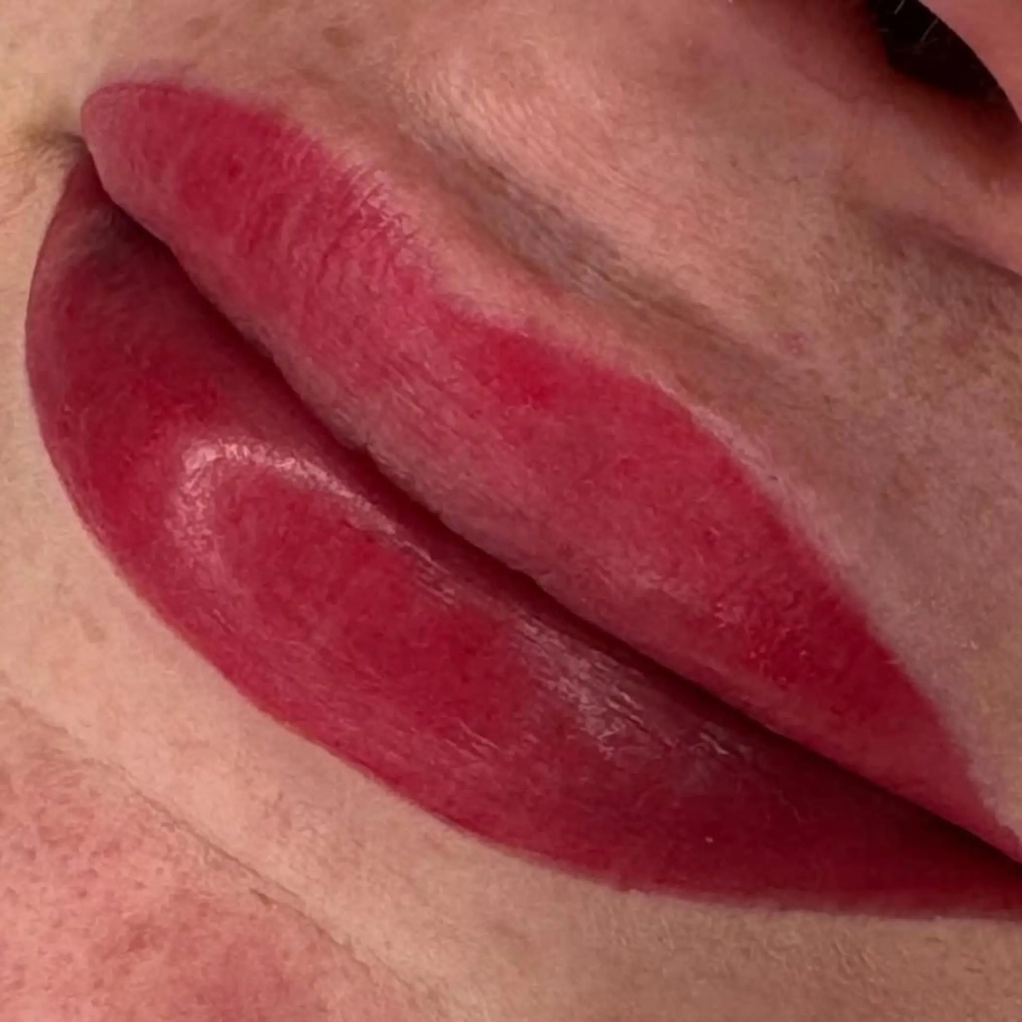healing lip tattoo flaky skin