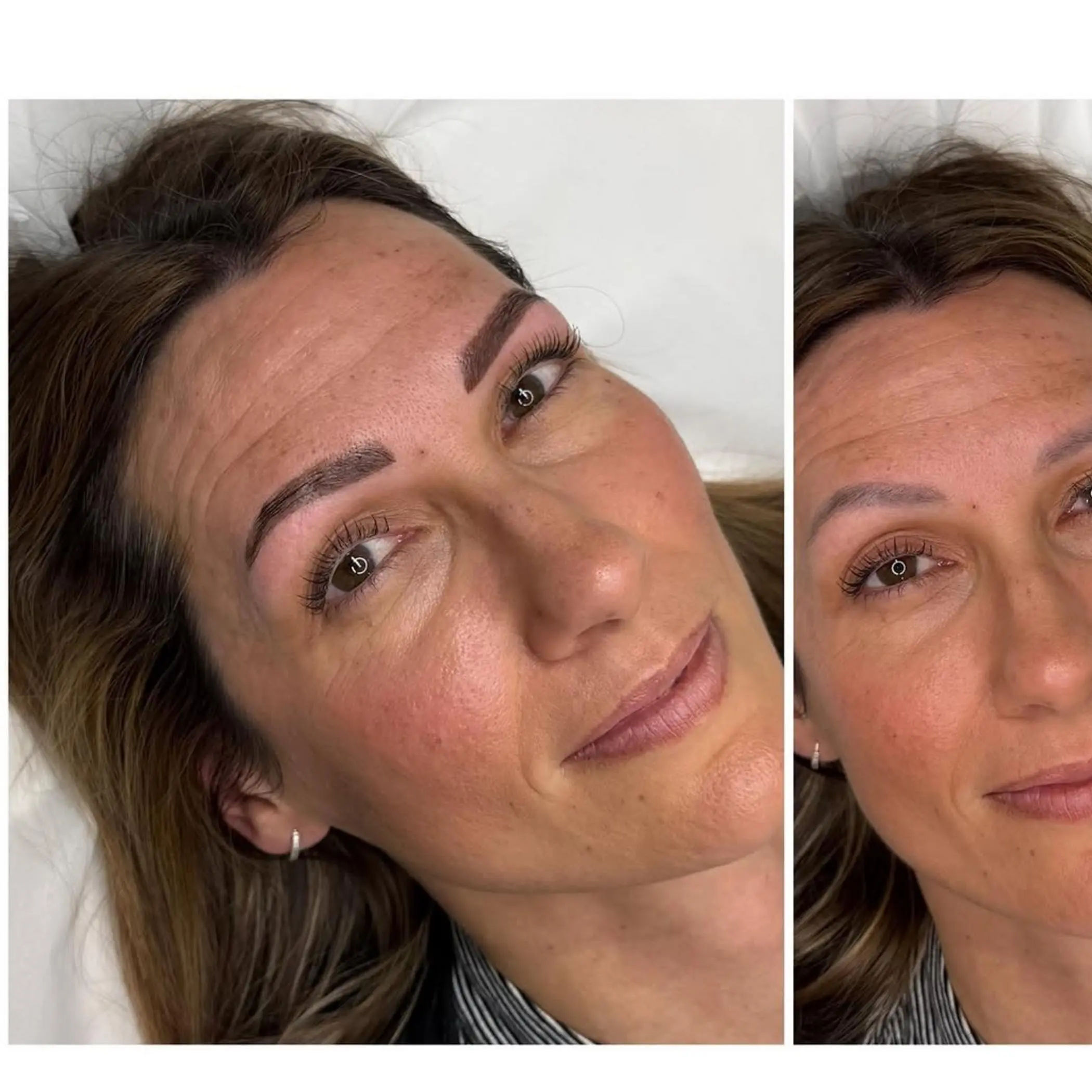 professional beauty studio preparing concealer for brows
